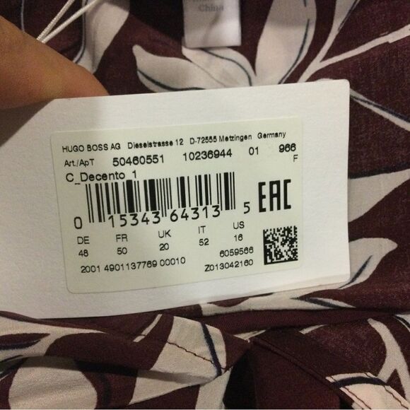 BOSS Decento Printed Long-Sleeve Dress - Picture 10 of 12